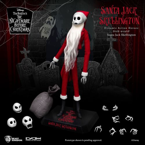 Beast Kingdom Nightmare before Christmas Dynamic 8ction Heroes Action Figure Santa Jack Skellington
