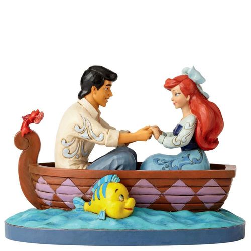Disney Traditions Waiting For A Kiss Ariel and Prince Eric Figurine