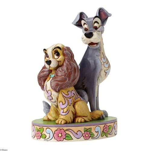 Disney Traditions Opposites Attract Lady and the Tramp 60th Anniversary Piece