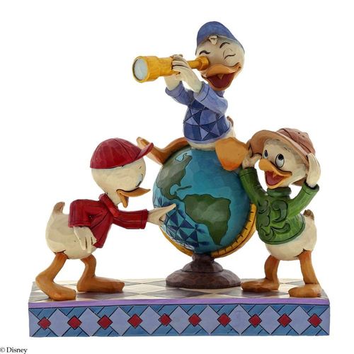 Disney Traditions Navigating Nephews Huey Dewie and Louie Figurine