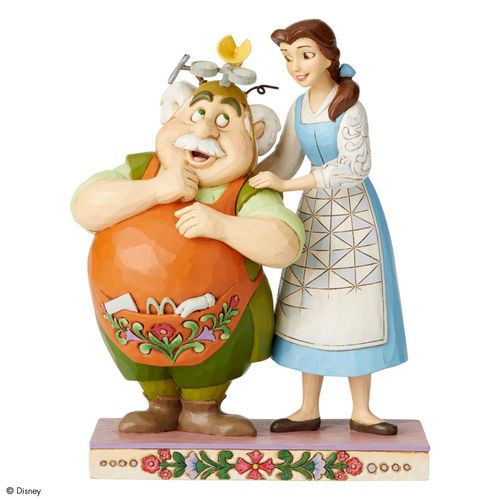 Disney Traditions Devoted Daughter Belle and Maurice Figurine