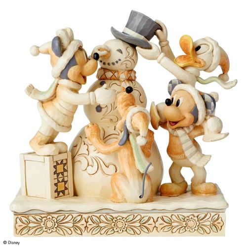 Disney Traditions White Woodland Frosty Friendship Mickey and Friends