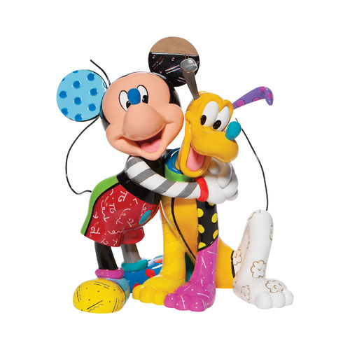 Disney by Romero Britto Mickey Mouse with Pluto Figurine