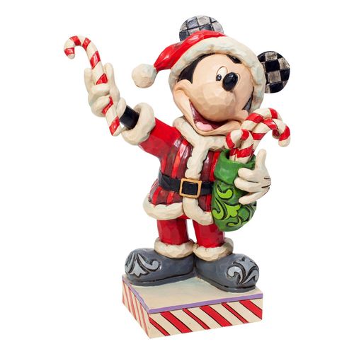 Disney Traditions Peppermint Surprise Mickey Mouse with Candy Cane Figurine