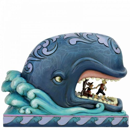 Disney Traditions A Whale of a Whale Monstro with Geppetto and Pinocchio Figurine