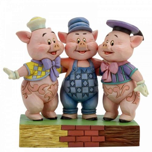 Disney Traditions Squealing Siblings Silly Symphony Three Little Pigs Figurine