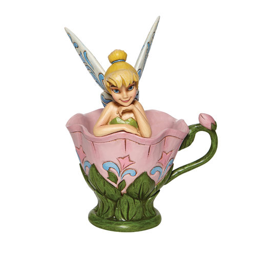 Disney Traditions A Spot of Tink Tinkerbell Sitting in a Flower Figurine