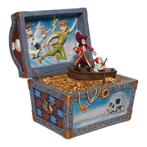Disney Traditions Treasure Strewn Tableau Peter Pan Flying Scene Figurine