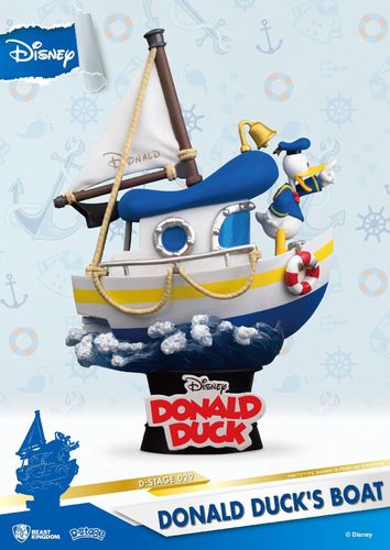 Beast Kingdom Disney Summer Series D Stage PVC Donald Ducks Boat Diorama