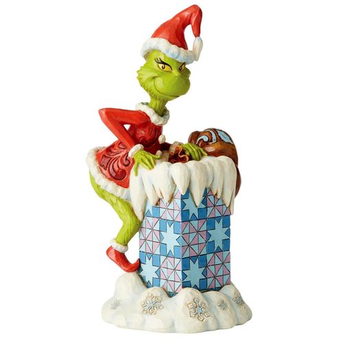 The Grinch By Jim Shore Grinch Climbing into the Chimney Figurine