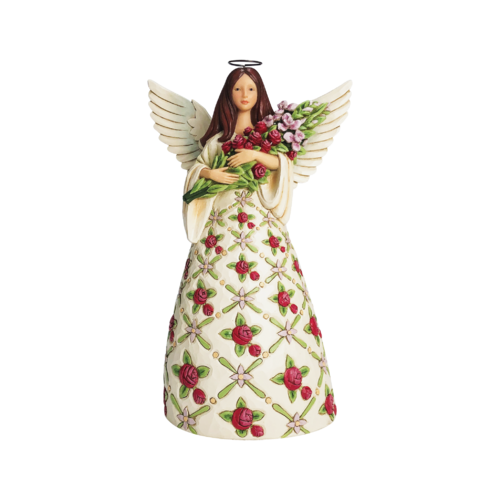 Heartwood Creek By Jim Shore Flourish like a Flower of the Field Red Roses Angel Figurine