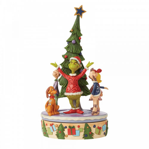 The Grinch By Jim Shore Grinch Rotator with Whos going around the Grinch and Tree