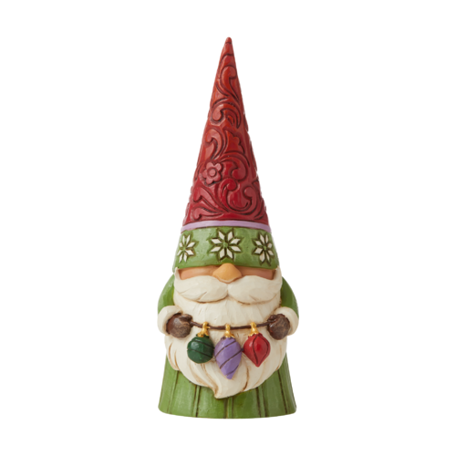 Heartwood Creek By Jim Shore Christmas Gnome holding Christmas Ornaments