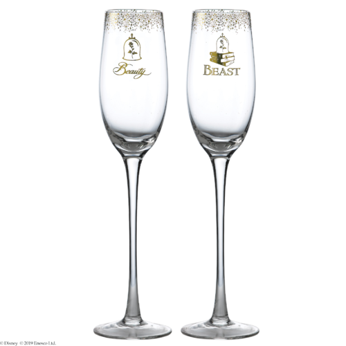 Enchanting Disney Collection Beauty and the Beast Belle Wedding Toasting Glasses