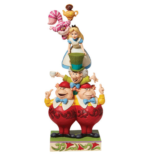 Disney Traditions Were All Mad Here Stacked Alice in Wonderland Figurine