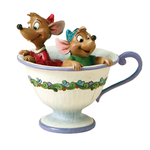 Disney Traditions Tea For Two Jaq and Gus Figurine