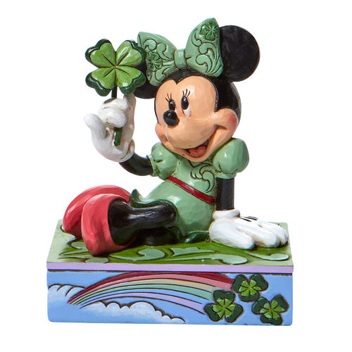 Disney Traditions St Patricks Shamrock Wishes Minnie Mouse Figurine