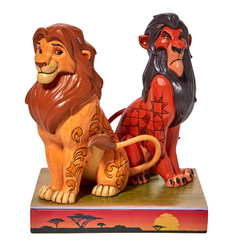 Disney Traditions Proud and Petulant Simba and Scar Figurine