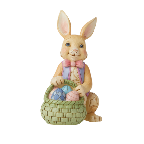 Heartwood Creek By Jim Shore Bunny With Easter Basket Mini Figurine