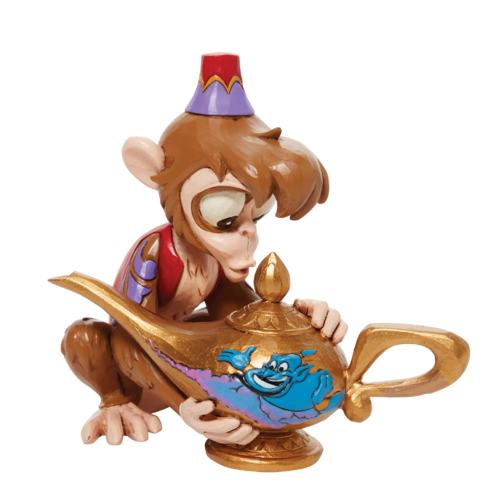 Disney Traditions Monkey Business Abu with Genie Lamp Figurine