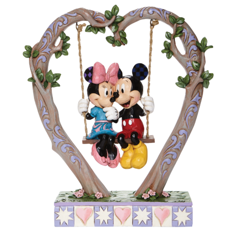 Disney Traditions Sweethearts in Swing Mickey and Minnie on Swing Figurine