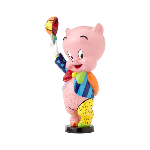 Looney Tunes By Romero Britto Porky Pig with Baseball Cap Figurine
