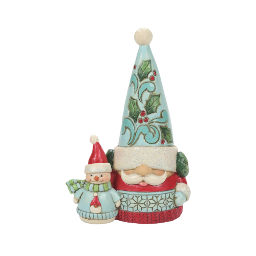Heartwood Creek by Jim Shore Wonderland Gnome with Snowbuddy Figurine