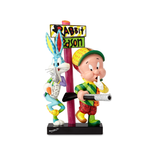 Looney Tunes By Romero Britto Elmer Fudd and Bugs Bunny Figurine
