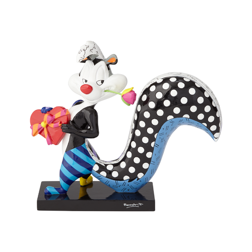 Looney Tunes By Romero Britto Pepe Le Pew with Flower Figurine