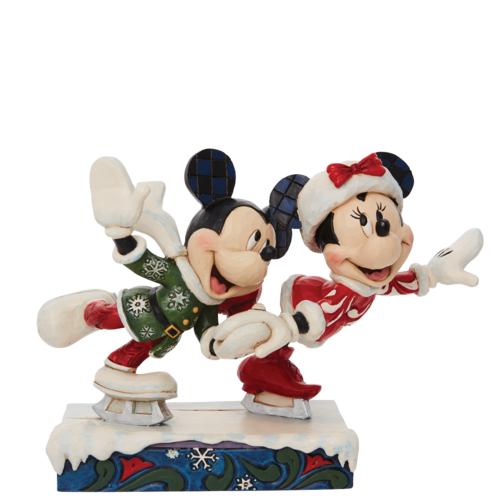 Disney Traditions Skating Sweethearts Minnie and Mickey Ice Skating Figurine