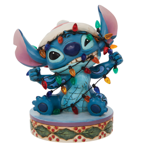Disney Traditions All Tangled Up Christmas Stitch Figurine