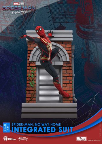 Beast Kingdom Marvel Spiderman No Way Home D Stage PVC Spiderman Integrated Suit Diorama
