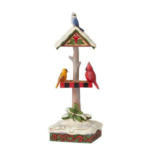 Heartwood Creek by Jim Shore Flock Together For The Holidays Birds on Birdfeeder Figurine