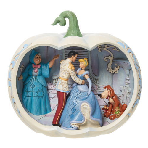 Disney Traditions Love at First Sight Cinderella Pumpkin Movie Scene Figurine