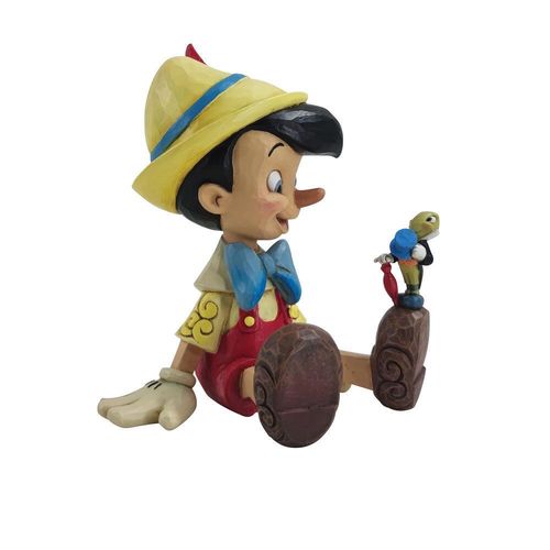 Disney Traditions Wishful and Wise Pinocchio and Jiminy Sitting Figurine