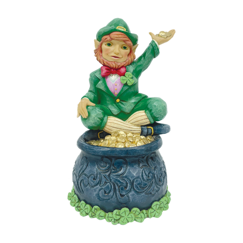 Heartwood Creek by Jim Shore You are My Pot of Gold Leprechaun on Pot of Gold Figurine