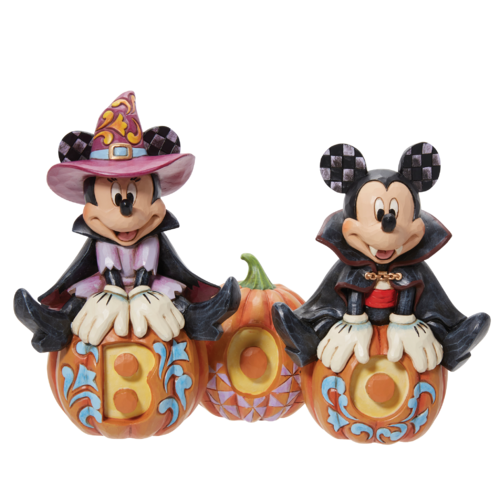 Disney Traditions Cutest Pumpkins in the Patch Mickey Mouse and Minnie Figurine