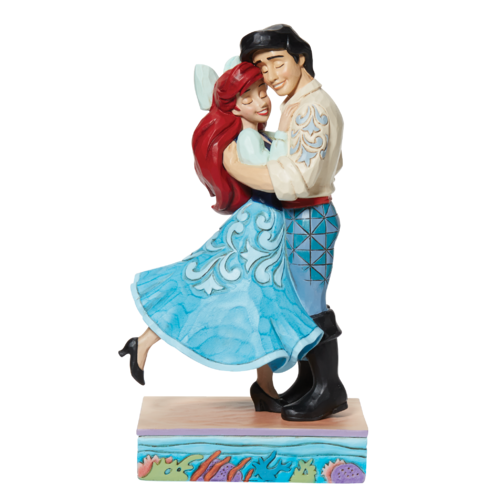 Disney Traditions Two Worlds United Ariel and Prince Eric Love Figurine