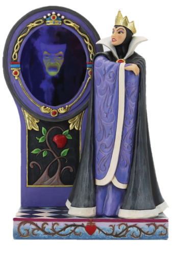 Disney Traditions Whos the Fairest One of All Evil Queen with Mirror Figurine