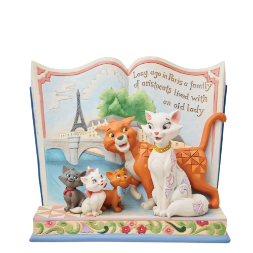 Disney Traditions Long Ago in Paris Storybook Aristocats Figurine