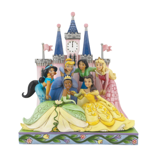 Disney Traditions Beautiful and Brave Princess Group Castle