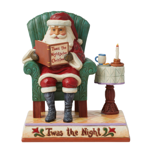 Twas The Night Before Christmas By Jim Shore Santa Reading Figurine